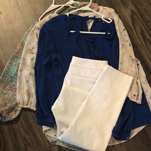 Business Casual Capri Pant and Long Sleeve Blouses